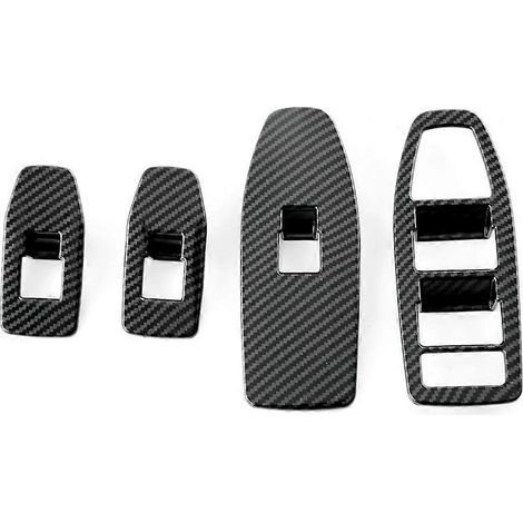 Zubehör für BMW X1 U11 2023-2024: Fensterheberknöpfe, Rahmen, Abdeckung, Aufkleber, ABS-Kohlefaser-Imitation. (1/5)