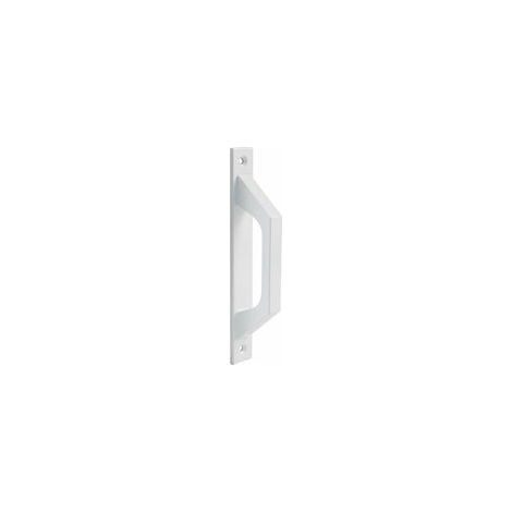 Poignée à lignes droites en aluminium blanc pour portes coulissantes ou rabattables de passage - 198 x 25 x 40 mm Poignée fonctionnelle et confortable (1/3)
