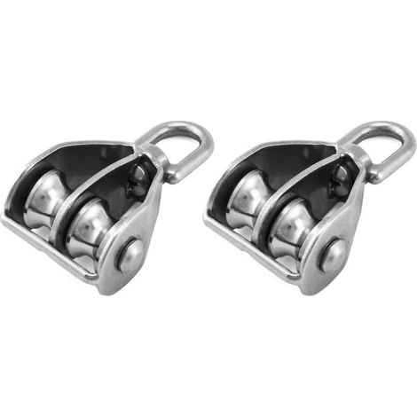 M15 304 Stainless Steel Double Swivel Pulley Block Double Lifting Pulley (1/5)
