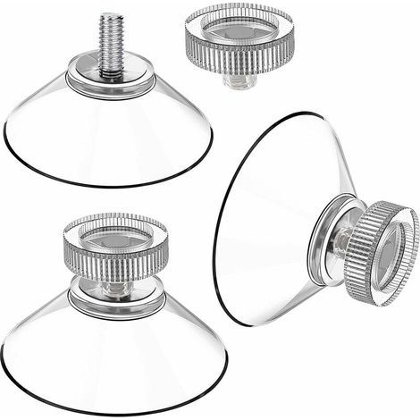 Suction Cup Set of 25 Suction Cups Ø 40 mm M4 - Transparent Suction Buttons with Knurled Nut (1/5)
