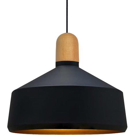Grande Tête de Lit en Bois Noir, Lustre Simple Pour Salon, Cuisine, Salon, Hôtel, Café, Magasin (1/5)
