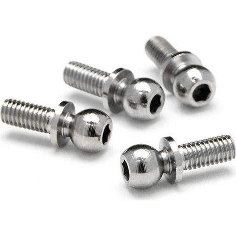 BALL 4.3X11.5MM (4-40/HEX SOCKET/SILVER/4PCS)