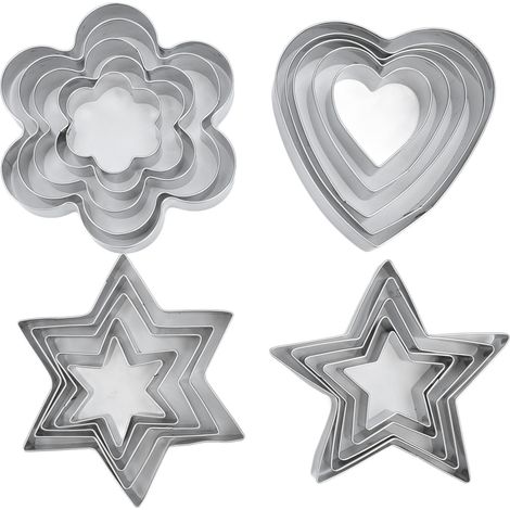 20-teiliges Zuckerformen-Set aus Edelstahl für Gebäck, Kekse und Süßigkeiten (1/5)