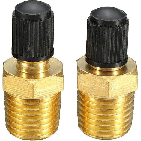 1/4Inch Npt Nickel Plaqué Laiton Valves De Remplissage De Réservoir De Compresseur Schrader (1/5)