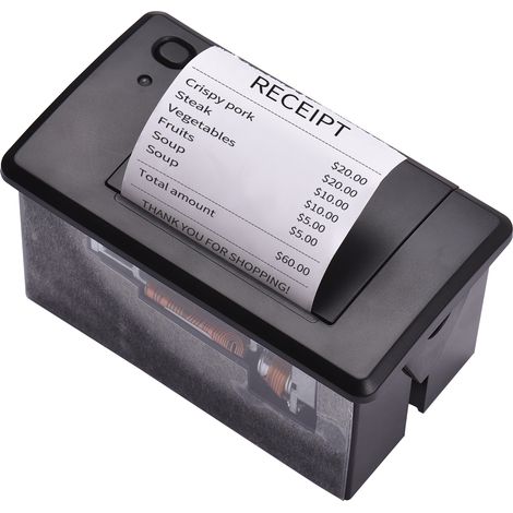 Imprimante de reçus Thermiques intégrée Mini Module d'impression 58MM à Faible Bruit avec Prise en Charge du Port série USB / RS232 / TTL Commandes ESC/POS pour Terminal de Libre-Service de ca (1/4)