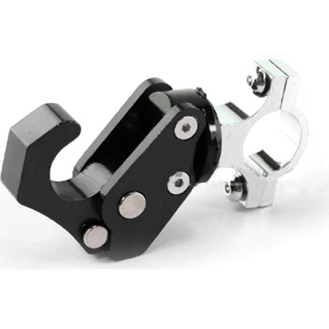 Robuster, klappbarer Haken aus Aluminiumlegierung, hohe Tragfähigkeit, für Motorrad, Roller und Fahrrad, schwarz, stabiler, wiederverwendbarer Haken (1/3)