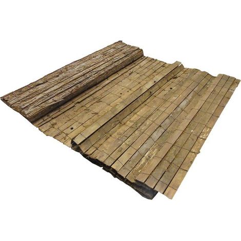Valla cañizo corteza de pino natural 1x3 m 5 mm de grosor Nature