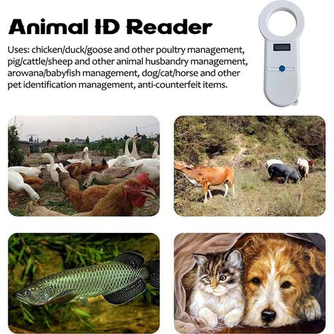 Lecteur d'identification numérique sensible ISO11784/5 pour puce électronique, scanner USB portable de transpondeur pour chien, chat et cheval