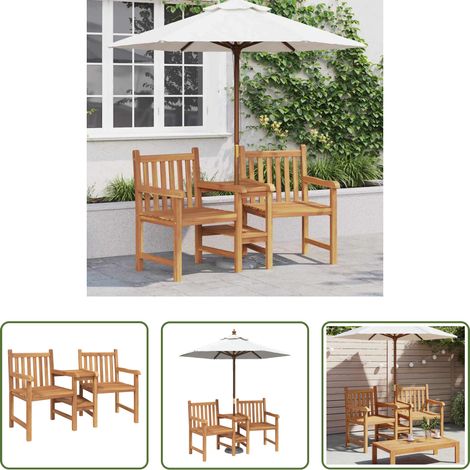 Chaise de jardin - Chaise Marron 152 x 63 x 89 cm Bois de teck massif (1/5)