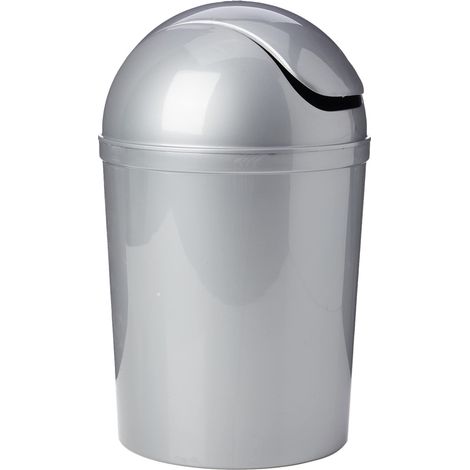 Wenko 21886100 - Pattumiera con coperchio oscillante, 19,8 x 19,8 x 31,5 cm, colore: Grigio (1/4)