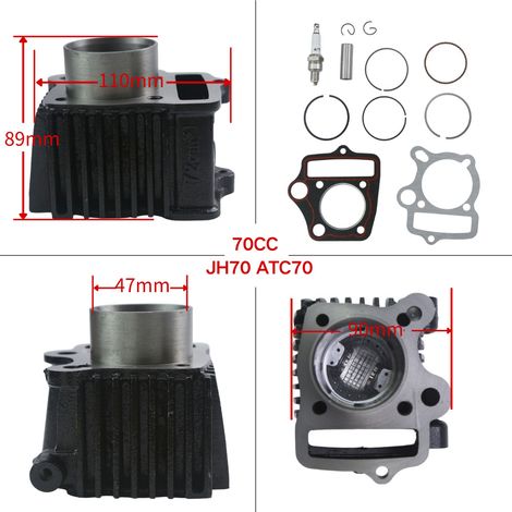 Cylinder head assembly for Jialing motorcycle parts JH70, ATC70, C70, TRX70, CRX70, XR70 (1/4)