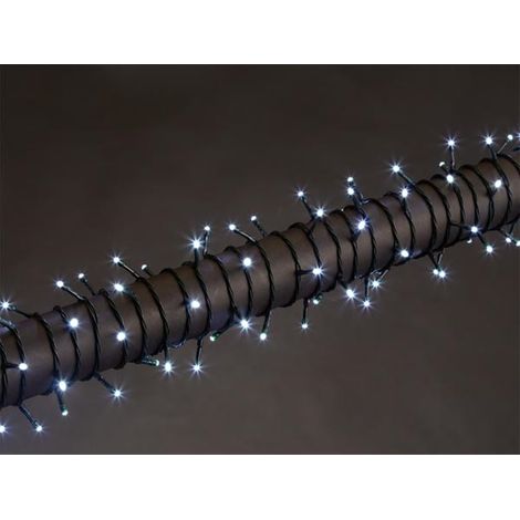 Vellight LED Lichterkette kaltweiß 40 m, 600 LEDs, grüne Kabel, Weihnachtsbeleuchtung, IP44, Innen- und Außenbereich, 24 V Niederspannung mit Adapter (1/5)