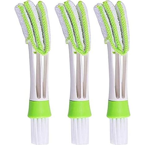 Mini-poussière pour grille d'aération de voiture, lot de 3 nettoyeurs et brosses pour climatiseur automobile, chiffon de nettoyage pour clavier, fenêtre, feuilles, stores, volets, verres et ventilateu (1/5)