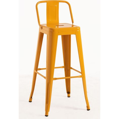 Taburetes Altos - Taburete Torix Respaldo - Naranja Azafrán