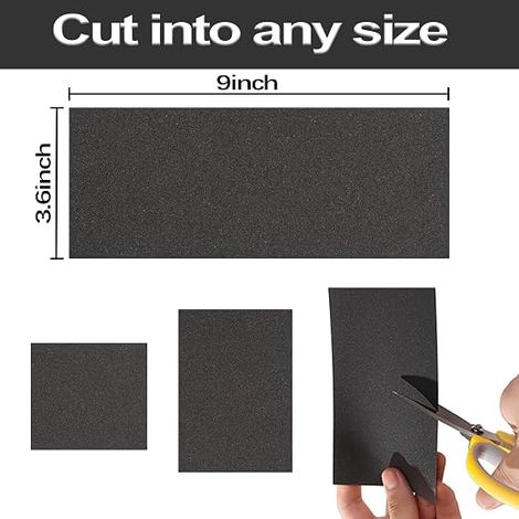 STEBRUAM Sandpaper, Sandpaper 180 Grit Used to Polish Metal Wood Cars, 21 Pieces Sanding Paper 9x3.6 Inch (1/4)