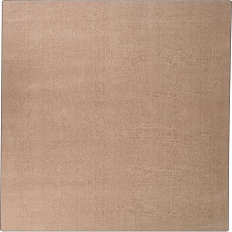 Alfombra de pelo largo 200 x 200 cm cuadrada estilo moderno beige arena Demre (1/5)