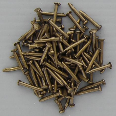 cf 100 pz di chiodi chiodo testa bombata mm 1,5x12 ferro bronzato chiodini