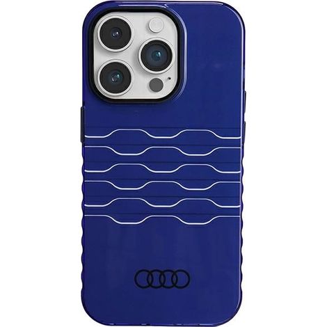 Funda Audi IML MagSafe para iPhone 14 Pro de 6,1 pulgadas, color azul/azul marino, carcasa rígida AU-IMLMIP14P-A6/D3-BE (1/5)