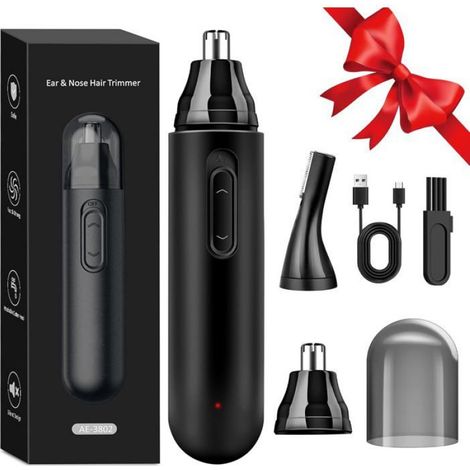 Tondeuse Nez - Tête Rotative 8000 Tr/Min - Étanche IPX7 - Écran LCD - Rechargeable USB - Pour Nez Oreilles Sourcils - 1 Pièce (1/5)