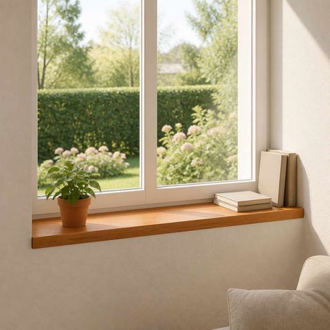 Appuis de fenêtre 2 pc Marron 80 x 25 x 2 cm (1/5)