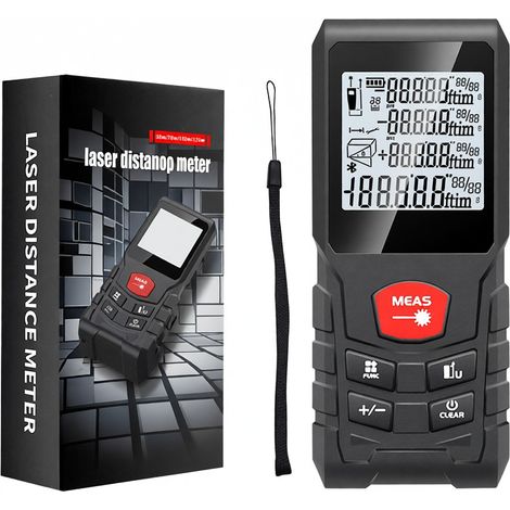 Télémètre Numérique Intelligent avec Mesure de Distance par Volume Continu, Calcul Surface et Formule Pythagore, Fonctions Réglables, Étanchéité IP54 (1/5)