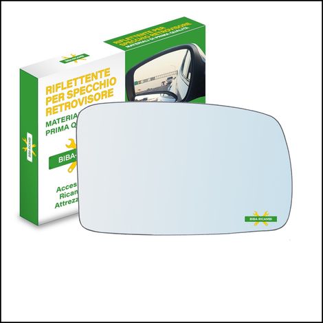 Vetro specchio retrovisore cromato lato dx-passeggero per fiat panda ii (169) so (1/2)