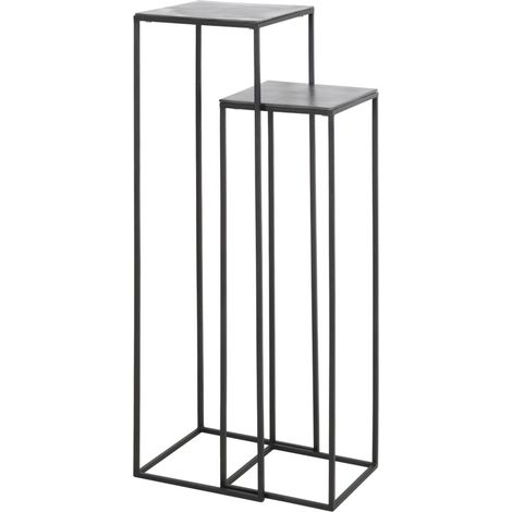 Light & Living ensembles de colonnes de 2 Boca brut plomb antique