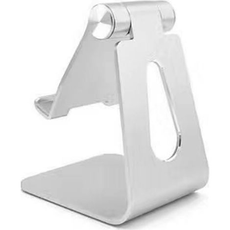 Support tablette en aluminium argenté, support téléphone portable léger pour bureau (1/5)
