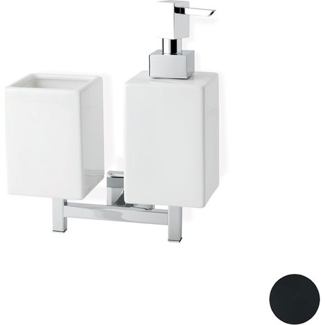STILHAUS Urania dosatore con bicchiere parete nero codice prod: 000U14D23