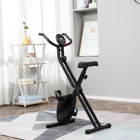 Professionelles Heimtrainer-Fahrrad mit einstellbarem Widerstand und Höhenverstellung, klappbar, aus Stahl und PP, 48 x 73 x 116 cm, Schwarz (1/5)