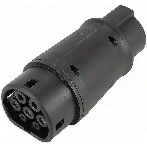 Adaptateur EV J1772 Type 1 vers Type 2, 32A Connecteur de Charge pour Véhicule Électrique, Prise de Recharge pour Voiture Électrique, Chargeur de Voiture (1/5)
