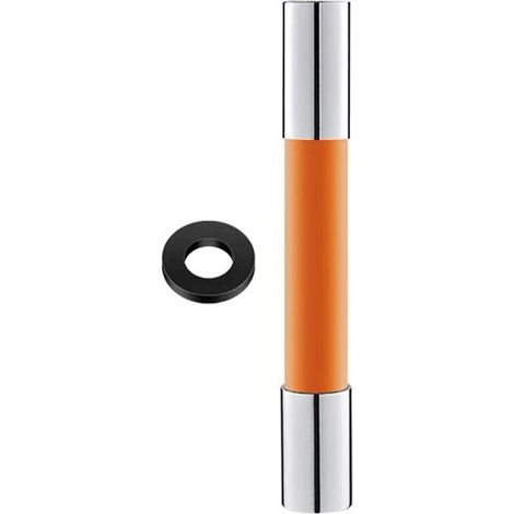 360° flexibler Verlängerungsschlauch für Wasserhahn mit universellem Verlängerungsrohr für Schaum und Anschlussstück, 20 cm, Orange (1/4)