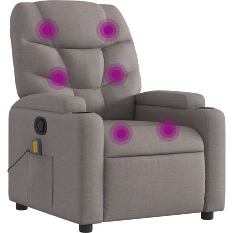 Maison Exclusive - Massagesessel Taupe Stoff