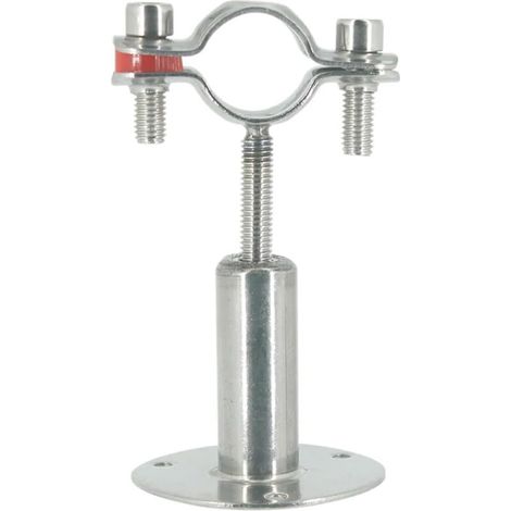 Collier de support de tuyau réglable en acier inoxydable, support de tuyau mural, solide et stable, adapté à un diamètre de 100 à 150 mm, utilisé pour fixer des tuyaux, des tubes, des tiges, etc.