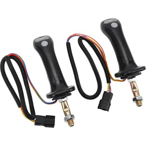 [MAI USATO]Impugnature joystick per escavatore a 3 pulsanti, design ergonomico, materiale ABS resistente e lega di alluminio compatibile con DOOSAN DH DX150 215 225 300 370-9C, Mini (1/5)