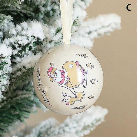 Pendentif de Noël rétro en fer, style antique, Père Noël et avion, décoration à suspendre au sapin, ornements, décoration de fête C3 (1/5)