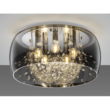 Trio Lighting Deckenlampe Crystel Deckenlampe Lampe Aus Glas Chrom ø 50 Cm E14 B-Ware (1/5)