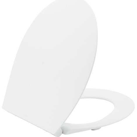 Wirquin – Abattant WC Everest en thermodur – Forme U – Fermeture ralentie – Déclipsable – Fixation par le dessus – Charnières inox