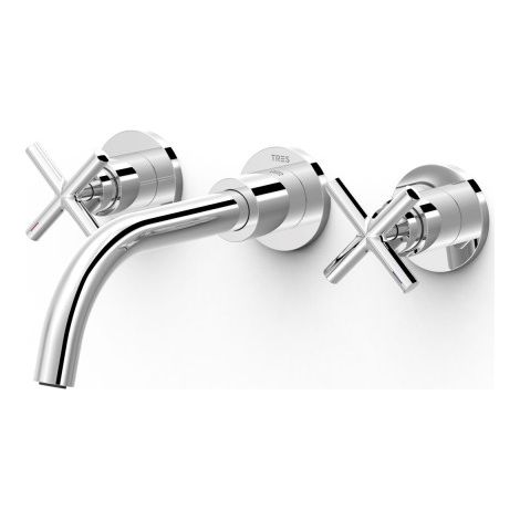 Mélangeur encastré pour lavaboStructure encastrée incluse Chrome - TRES 28330002