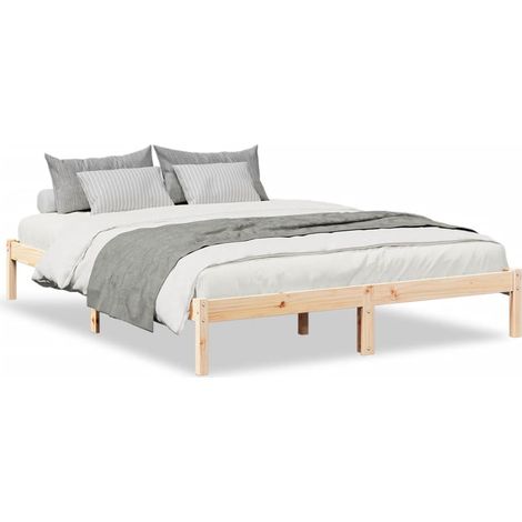 Maison Exclusive - Cama extralarga sin colchón madera maciza de p