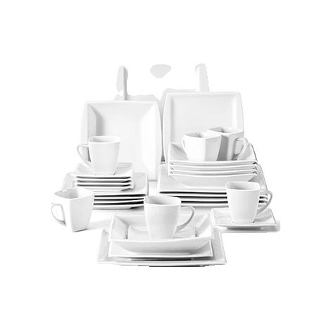 Vajilla elegante de porcelana, diseño ecológico, juego de 30 piezas. (1/2)