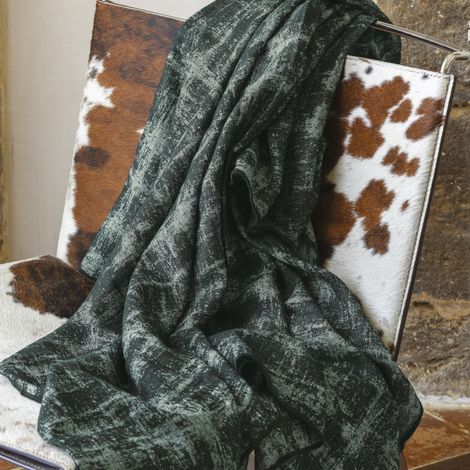 Plaid 145x170 DELFT laine et lin (1/5)