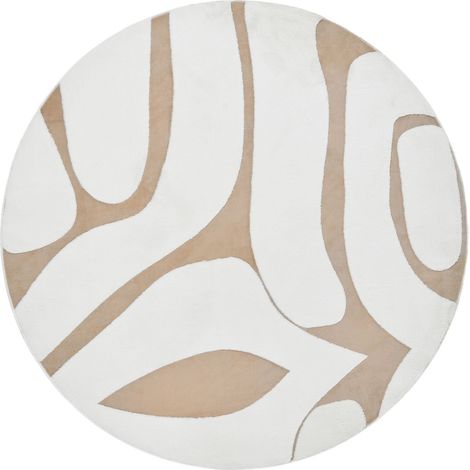 Teppich HARTZ Beige / Weiß ø 160 cm (1/5)