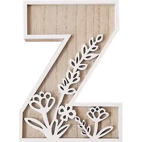 Lettres En Bois - 5 Pouces - Alphabet A À Z - Peinture Possible - Décoration Murale Pour Chambre D'Enfant Mariage Maison - Lot De 26 (1/5)