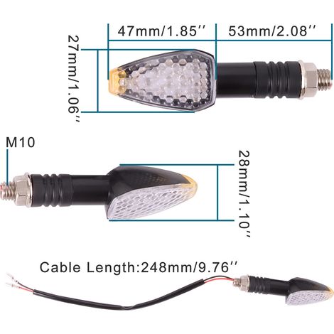 GOOFIT motorcycle LED turn signals and signal lights compatible with scooter modifications (1/4)