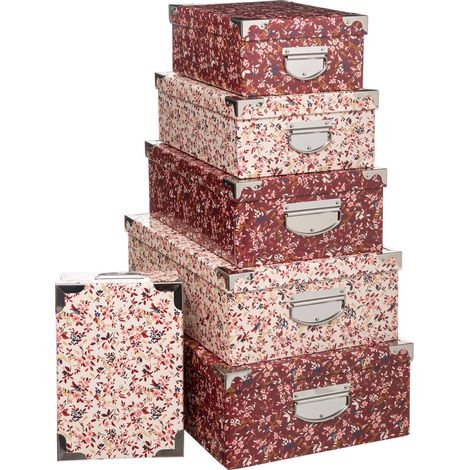 6 scatole delicatesse con angoli in metallo rosa - 5five