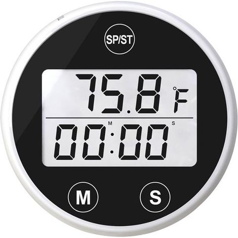Schwimmender Wasserzähler Temperaturanzeige mit Timer gut lesbarer digitaler Alarm wasserdichtes Schwimmthermometer Zubehör für Whirlpool Teich 1 (1/5)