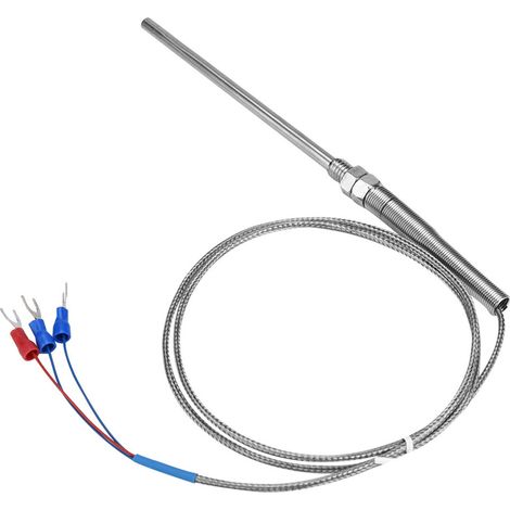 M8 Gewinde PT100 Platin-Widerstandsthermoelement 100mm Sonde Temperaturfühlerdraht 0-400℃ (1 m) (1/5)