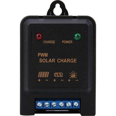 1 Contrôleur de charge solaire 6V/12V 3A, fonctions lumière et temps, protection court-circuit, pour lampe jardin (1/5)