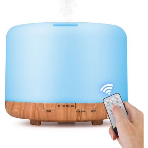 500 ml Diffusor für ätherische Öle, romantisches 7-Farben-LED-Licht - Das beste Geschenk für Weihnachten und Neujahr.